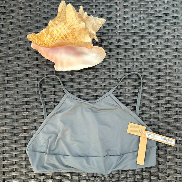 Ladies Skims High Neck Bikini Top Gunmetal XL NWT - Picture 1 of 3